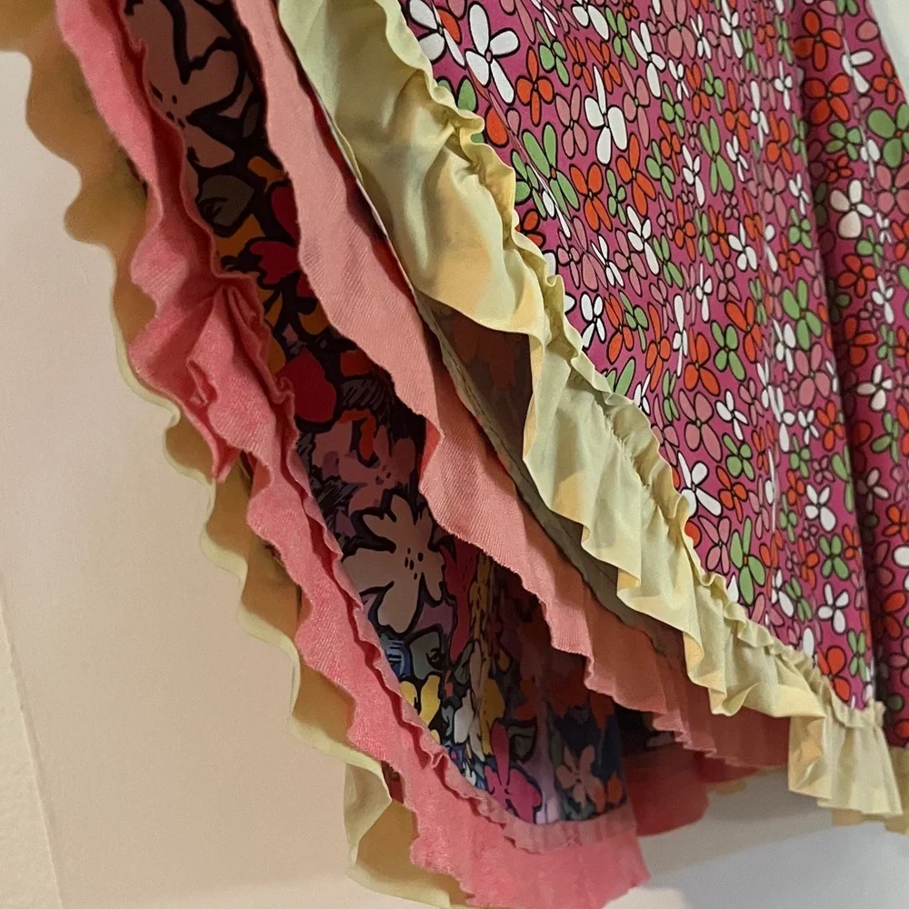 Twirly Girl original reversible Colorful Floral Kids Dress - Picture 8 of 10